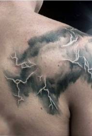 Homes Patrón de tatuaxe de raios en cor de ombreiro
