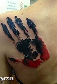 Modello di tatuaggio del palmo della spalla