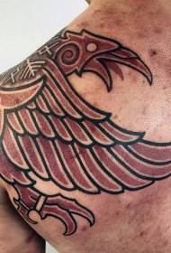 Wzór tatuażu retro orzeł na ramieniu
