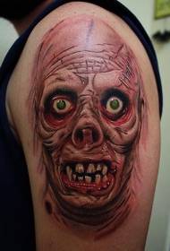 Veliki oblik boje horor stila čudovišta avatar tetovaža uzorak