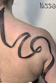 Shoulder ribbon totem tattoo pattern