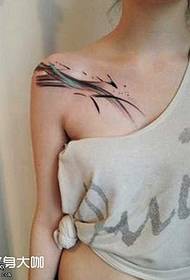 Schouder water inkt golf tattoo patroon