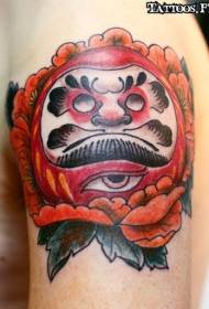 Arm Hapon nga Dharma Rose ug Sumbanan sa Tattoo nga Mata