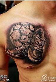 Modello di tatuaggio di scarpe da calcio per i fan