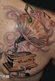 Узорак за тетоважу музичке машине на рамену