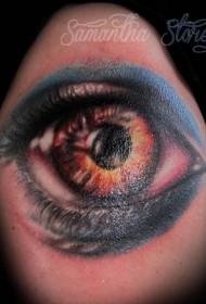Patrón de tatuaxe de ollos grandes moi realista