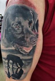 Big ruoko rwechokwadi ruvara puppy tattoo maitiro