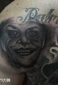 Modello di tatuaggio clown spalla