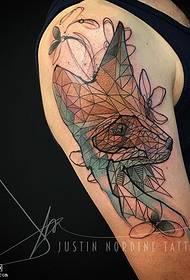 Lub xub pwg nyom geometric kab dev tattoo qauv