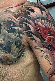 Model de tatuaj pe jumătate de squid
