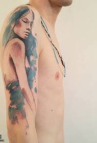 Axel bläck kvinna tatuering mönster