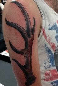 Modello del tatuaggio del corno di stile dell'incisione del braccio