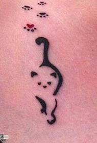 Modello di tatuaggio gatto spalla