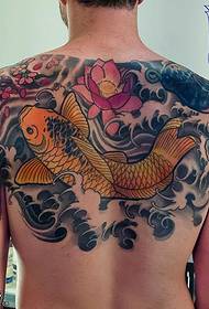 Mabega classic cherry koi muundo wa tattoo