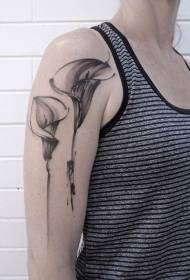 Arm bello mudellu di tatuaggi di fiori di culore