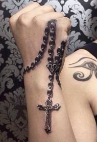 Schulter Horus Auge und Kreuz Armband Tattoo Muster