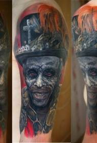 Таинственный демон мужской портрет татуировки