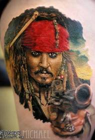 Hanya fentin kyaftin jack tattoo ƙirar