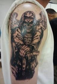 Braccio spaventoso morte e falce modello tatuaggio