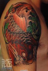 Shoulder beads koi tattoo pattern