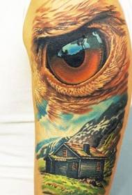 shtëpi shtëpi me ngjyra krahu me model tatuazhin e syrit shqiponjë
