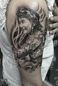 Schulter tibetische Tante Tattoo Muster