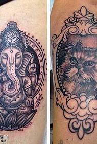Tattoo patroon van die kat