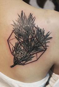 Seksi lepotni dišeči tatoo za osebnost v obliki borovega stožca
