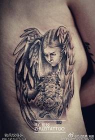 Шарена ангелска тетоважа шема