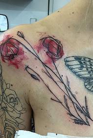 Schëller Linn Poppies Tattoo Muster