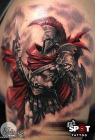 Pola tattoo Ares soldadu