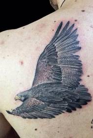 Назад природного кольору вишуканий реалістичний візерунок татуювання орел