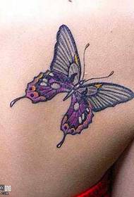 Modello di tatuaggio farfalla viola spalla