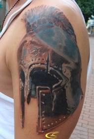 Uzorak tetovaža kaciga za samurajske fragmentacije velikih ruku