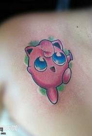 Shoulder cute cat tattoo patroon