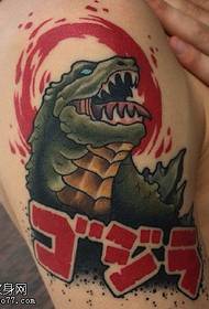 Pečių dinozaurų tatuiruotės modelis