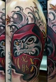 Japonský štýl zlý Dharma tetovanie vzor