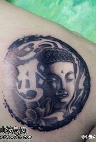Shoulder classic Buddha tattoo pattern