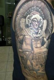 Big ruoko rakaipa Mayan mupristi ruvara tattoo maitiro