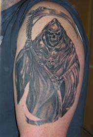 Arm skrämmande död tatuering mönster