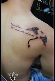 Shoulder constellation character tattoo pattern
