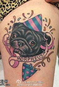 Татуировка из кожи морской собаки на плече
