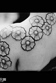 Patron de tatouage de belle fleur d'épaule