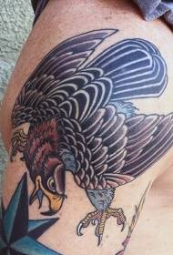 ໂຮງຮຽນເກົ່າລວດລາຍຮູບແບບ tattoo eagle funny