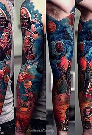 Mfumo wa tattoo ya nafasi ya galai ya bega