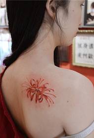 Ọkunrin Zhu Shahua ejika itanran ododo tatuu ti o dara