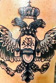 Ang kamangha-manghang kulay na malaking pattern ng tattoo ng agila