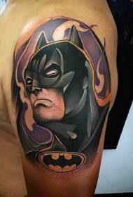 Modello tatuaggio batman colorato stile manga grande