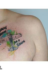 Helikopter Tattoo Muster op d'Schëller