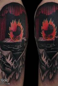 Shoulder cinema tattoo pattern